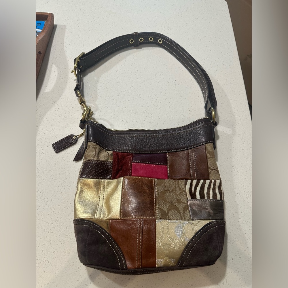 Coach Vintage Patchwork purse! Great shape! Multi color! Worth over $200.